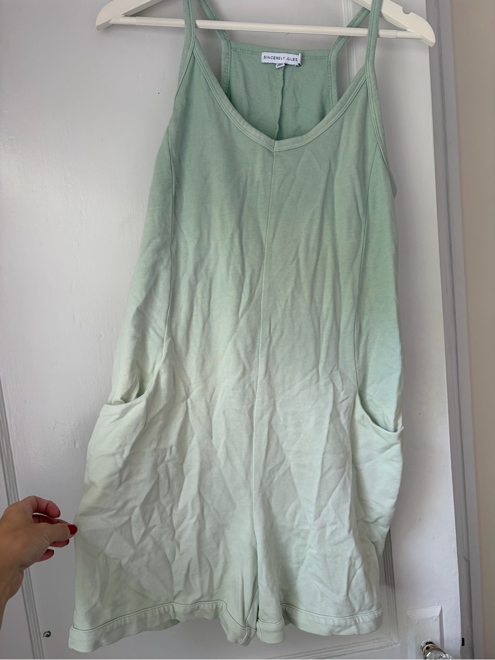 Marshalls Light Green Sleeveless Romper